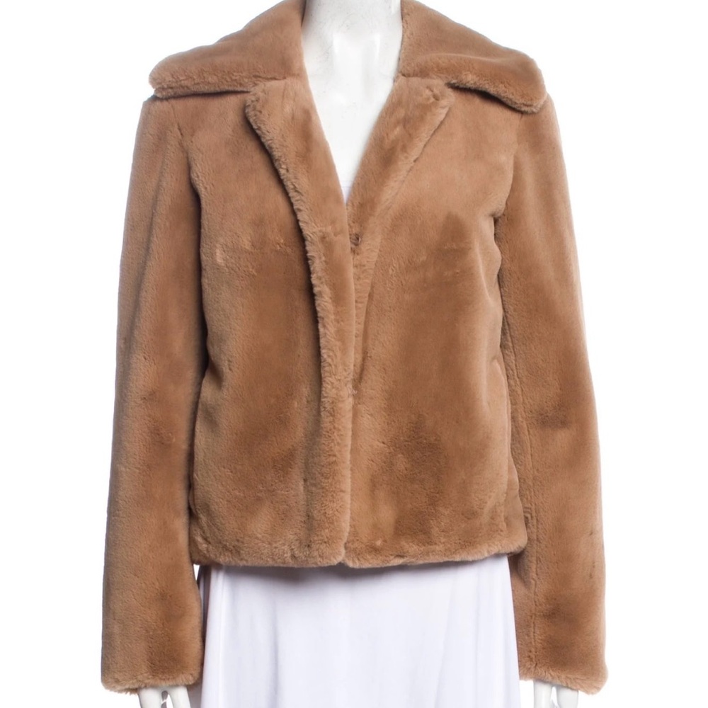 Theory faux fur jacket coat